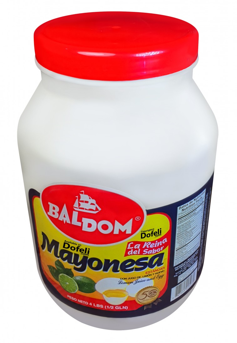 Classic Dominican mayonnaise in 4 lb size by Baldom.